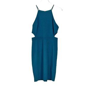 ASTR The Label | Sleeveless Side Cutout Teal Shift Dress